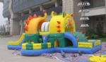 Inflatable lion and tiger castle