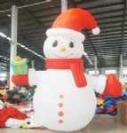 Inflatable snow man