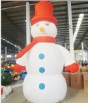 Inflatable snow man