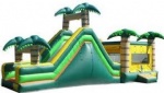 Inflatable jump and slide combo