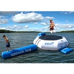 inflatable splash log and trampoline
